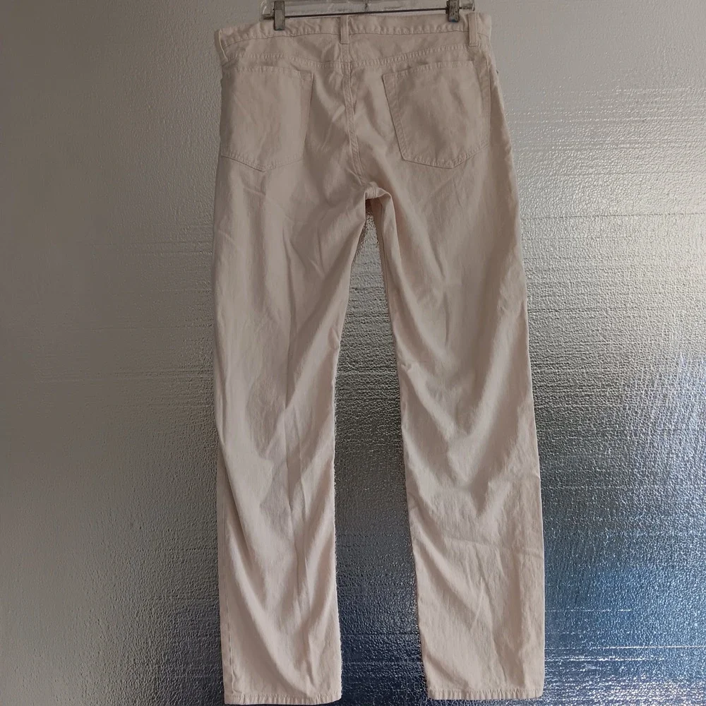 Banana Republic Slim Fit Pants Mens 36x32 Beige Linen Cotton Blend